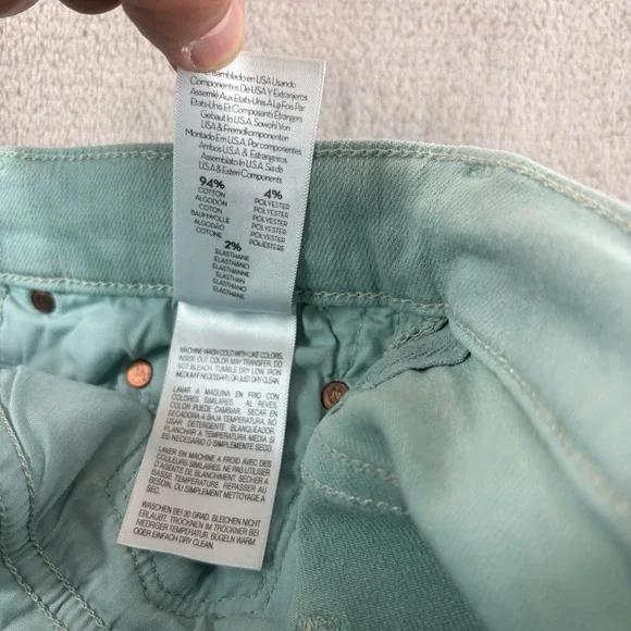 Mother The Insider Crop Step Fray Jeans in Lagoon Women 28 Raw Cut Hem USA Made - Picture 13 of 14